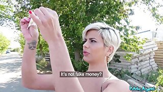 Blonde mom Amaranta Hank gives up her pussy for some euros