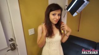 Skinny teen on casting couch gets fucked hard
