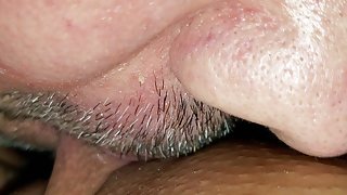 Pussy Sucking Video PART Two - close up Shaved pussy clit sucking & licking
