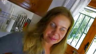 Sexy French Mamma fuck on Kitchen