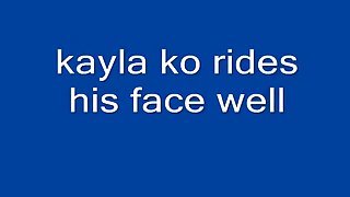 kayla ko rides his face well