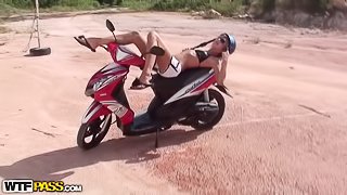 Thailand porn adventures: Day 6 - Amateur vacation fuck on a motorbike