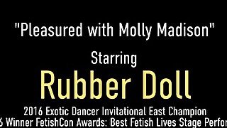 Busty Mother Of Latex RubberDoll Dildo Drills Her Wet Clone Molly!