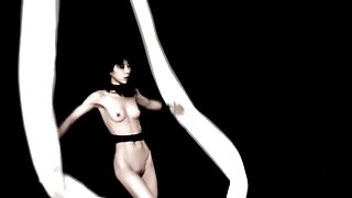 sexy japan lady artistic performance - nude sport art