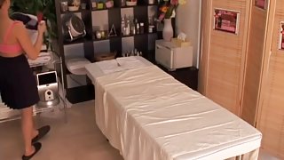 Asian doggy style and fast drilling in hot massage spy movie