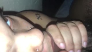 Sucking BBC til he cums on my tongue 