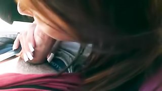 Black bitch gets banged in car seat and gets sprayed by cum.