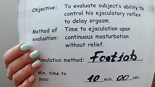 Footjob Stamina Text Part 2. Retake Exam. PASS or FAIL?