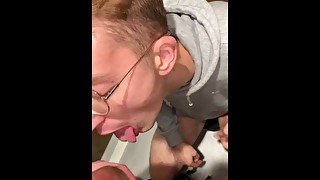 Boys play in public toilet and cum on eatch other