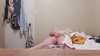 Horny Bbw play wth self after watching porn