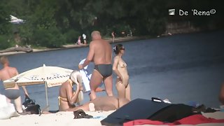 Young amateur nudist beach voyeur video