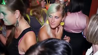 Nasty chick having a great party