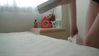 Tender lady in homemade fetish video