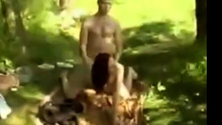 Russian anal sex in nature