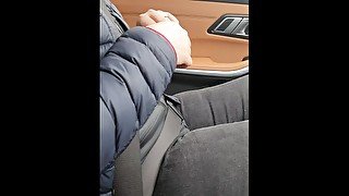 Step mom in jeans fucked in the car by step son while dad shopping condoms
