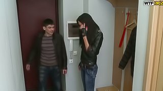 European Brunette Amateur Gets Picked Up and Fucked Hard in Reality Vid