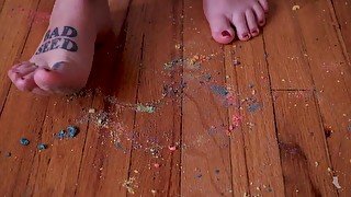 Nylon Leggings Barefoot Destroy Cereal Crush