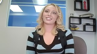 Blonde Meet Ashden has a wild sex with an interviewer