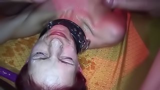 Skinny german redhead teen gets rough facked at out fetish gangbang party