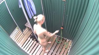 Czech Pool Blonde MILF in Shower