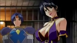 Bondage hentai with bigboobs gets shoved vibrator in her wetpussy