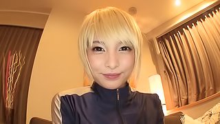 Prettiest Asian blonde wants to have some fun with her partner's dick