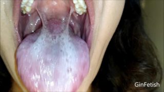 Spitty mouth - spit fetish (short version)