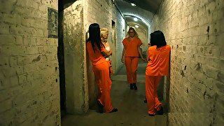 Lesbian prison sex scene with hot busty cellmates Lou Lou & Roxi Keogh