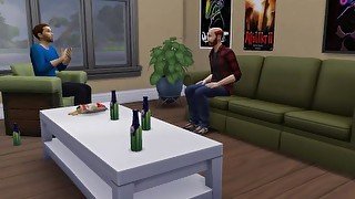 DDSims - Friend fucks bitch wife in front of husband - Sims 4