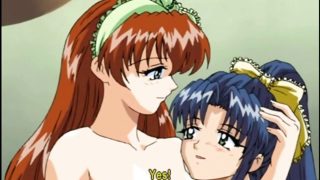 Busty hentai girls threesome fucked shemale anime cock