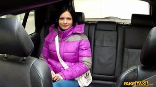 Brunette Hottie Unloads Taxi Driver's Spunk To Pay For Fare