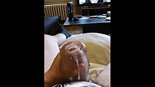 Big cumshot watching some hot fucking porn