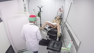 Melany Kiss spreads her legs for a horny doctor's cock