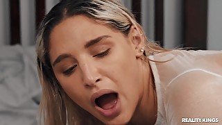 Fit hussy Abella Danger rides giant cock like a real pro
