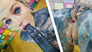 Tattoo couple HARD POV SEX - ANAL fuck, gapes, sloppy BJ, anal creampie, female orgasm, goth, punk,
