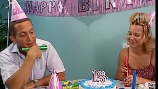 Birthday anal sex for a cute girl that craves hot cum