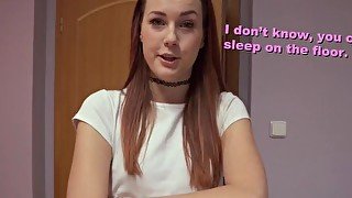 Fakehub - Charlie Reds teen pussy gets wet while sharing bed with step brother and she decides to let him have a taste