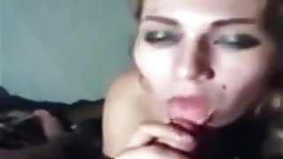 Hot girl with tie pov eyefucking blowjob