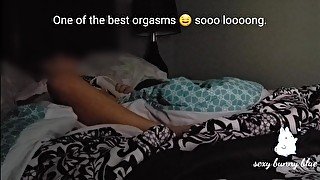 Milf gets really horny watching porn before bed. Has hard and longest orgasm.