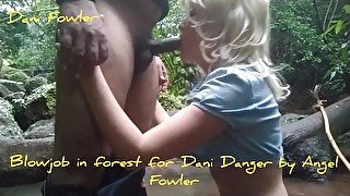 BBC Deepthroat and Cum Swallow in Forest By Real Slut Angel Fowler