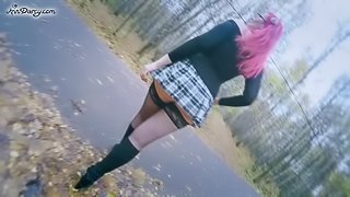Micro skirt slut walking