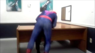 spiderman humps robber he finds in an office