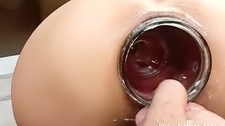 Brutal anal fisting and bottle fucked amateur Latina