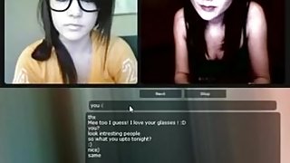 Hot cyber sex with a nerdy gal