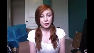 Redhead girl doesnt want to get caught