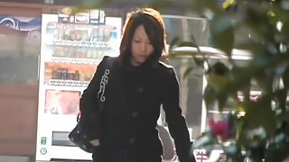 Elegant Japanese lady's panties showing after skirt sharking