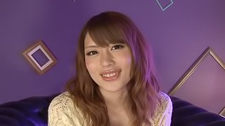 Japanese sweetheart in a sweater sucks his dick erotically