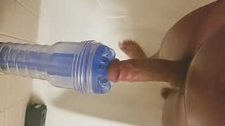Clear Fleshlite fun in the Shower