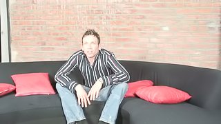 Horny homo Pierre gets his mouth and butt slammed by two black studs