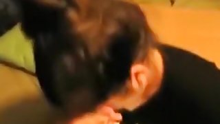 Chubby brunette sucks and doggystyle fucks her bf pov